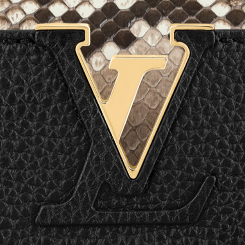 Louis Vuitton CAPUCINES MINI Taurillon Leather Bag N96467 Black